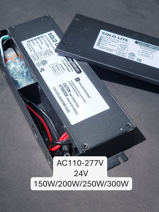 24V LED Power Supply Drivers (48W–300W) – Dimmable & Non-Dimmable | Waterproof Options