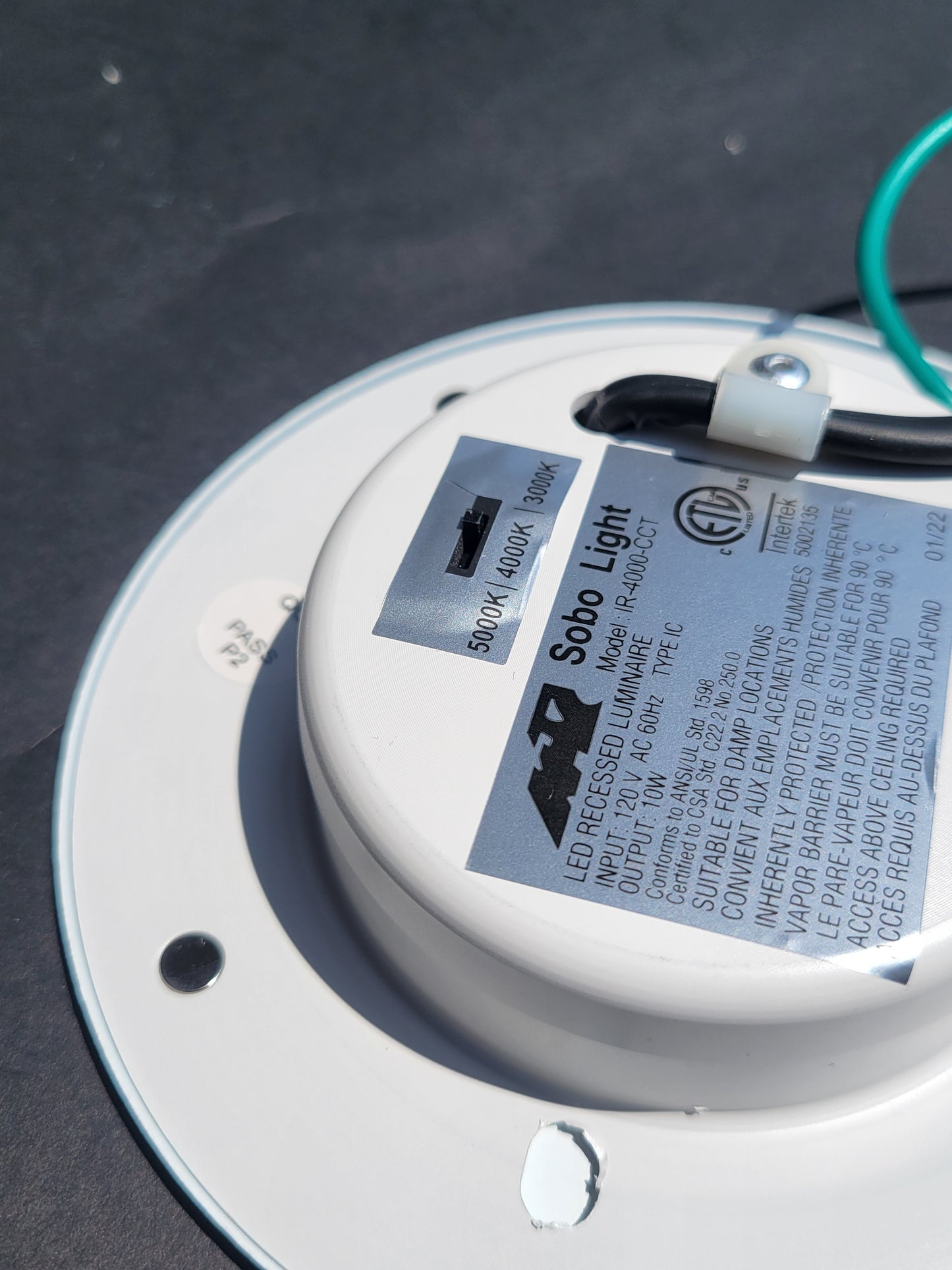 IR-4000-CCT 4" LED Panel Light – Adjustable Color Temp (3000K/4000K/5000K), 680 Lumens, Dimmable