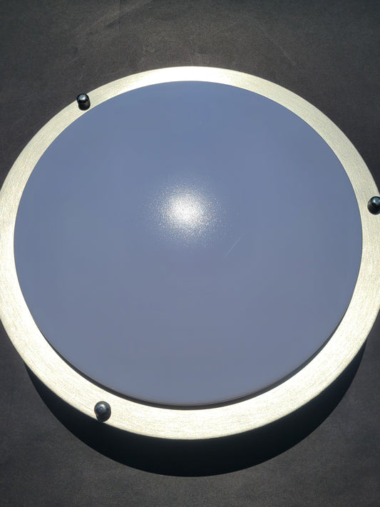 12" Double Ring Round LED Ceiling Light – 1100 Lumens, 15W, 3CCT Color Selectable (3000K/4000K/5000K), Dimmable | Brushed Nickel