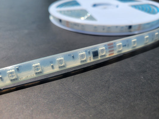 RGBIC Running Water | Waterproof LED Strip Light – 24V, IP68, 5M or 10M | Includes Power Supply | Smart Flowing Color Effects