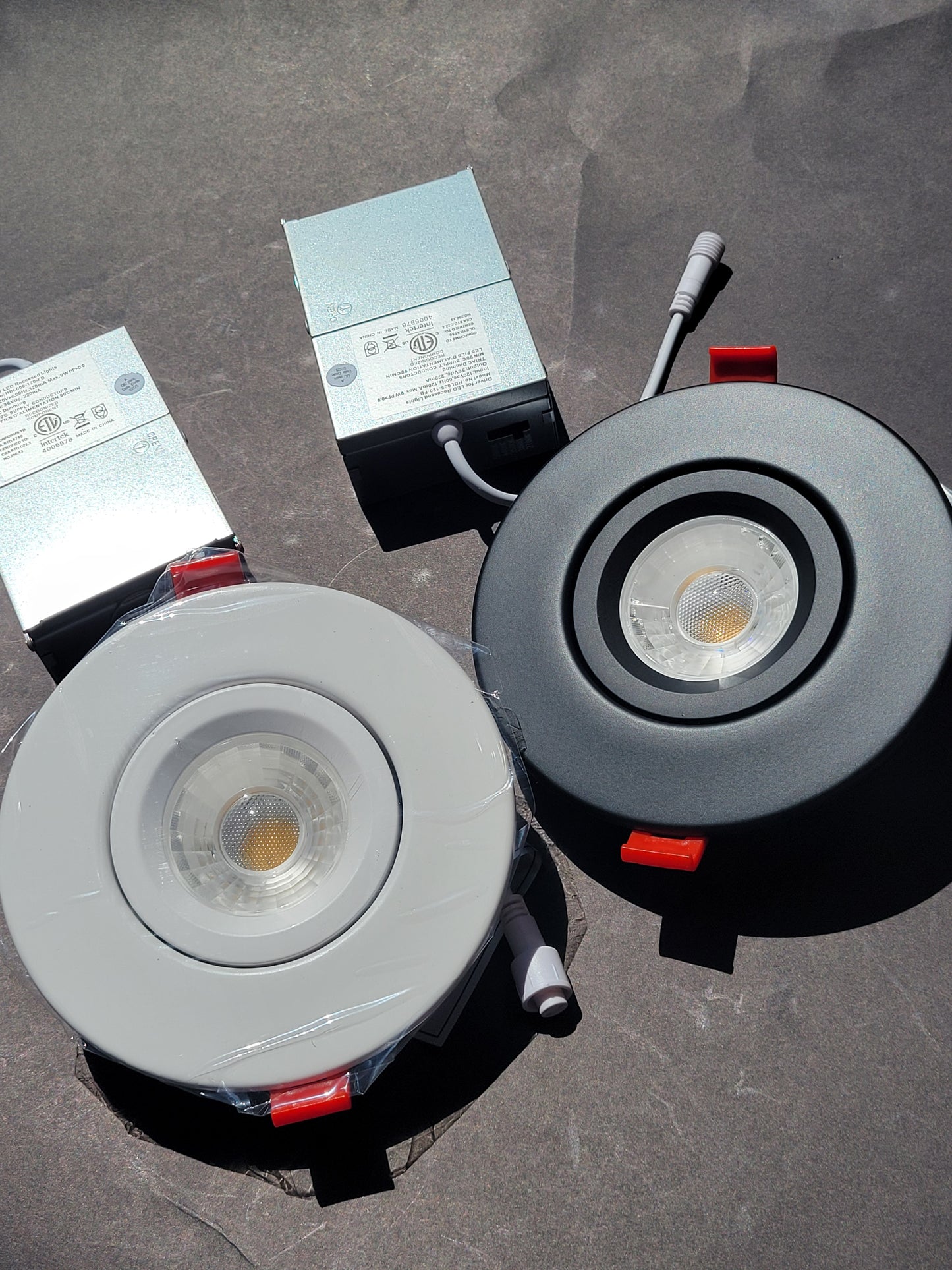 4" LED Steel Gimbal Downlight – 700lm 5CCT Selectable Eyeball Fixture (Black & White) | Power Driver Included