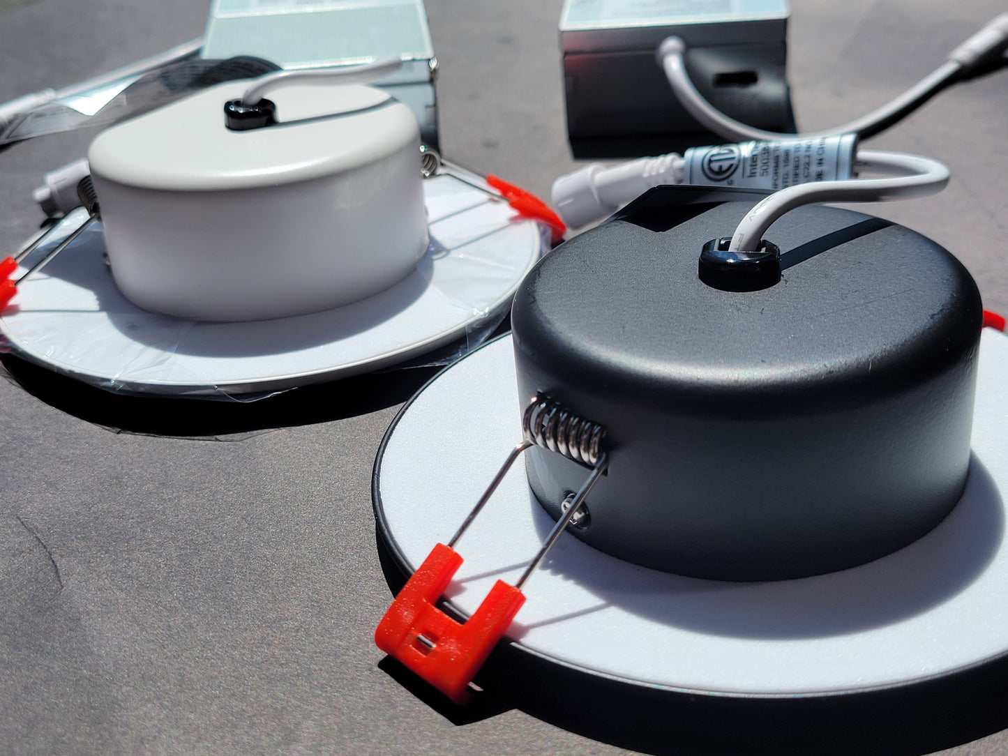 4" LED Steel Gimbal Downlight – 700lm 5CCT Selectable Eyeball Fixture (Black & White) | Power Driver Included