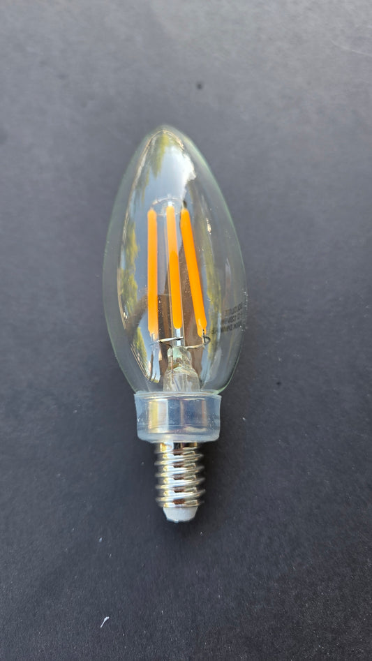 E12 LED (Pack of 4) Candelabra Bulb 6W 120V Dimmable | Energy Saving