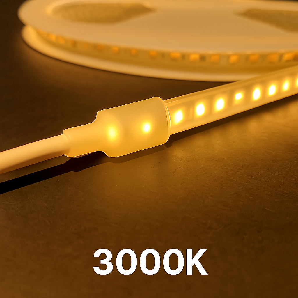 Waterproof LED Strip Light – 24V, IP68 Rated, 120 LEDs/m | 3000K / 4000K / 6000K | 5M & 10M Length Driver Included