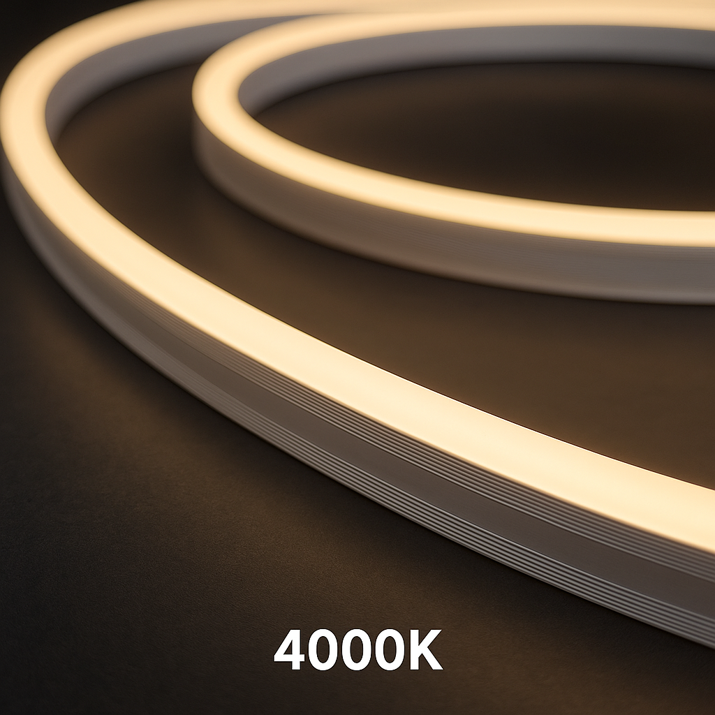 Neon Flex LED Strip Light – 24V, IP65 Water resistant, 3000K / 4000K / 6000K / RGB, 5M or 10M | Includes Aluminum Flexible Snake and Power Driver