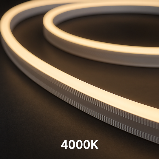 Neon Flex LED Strip Light – 24V, IP65 Water resistant, 3000K / 4000K / 6000K / RGB, 5M or 10M | Includes Aluminum Flexible Snake and Power Driver