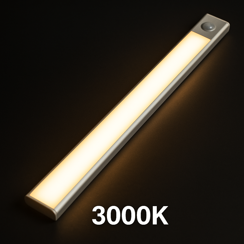 USB Rechargeable LED Motion Sensor Light Bar | 3CCT (3000K/4000K/6000K) |  Magnetic & Adhesive Mount | Under Cabinet & Closet Lighting | Slim & Modern Design
