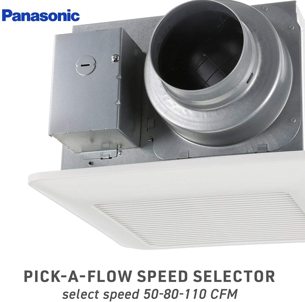 Panasonic FV-0511VQ1 WhisperCeiling® DC Bathroom Ventilation Fan – Quiet, Energy-Efficient, Multi-Speed Exhaust Fan